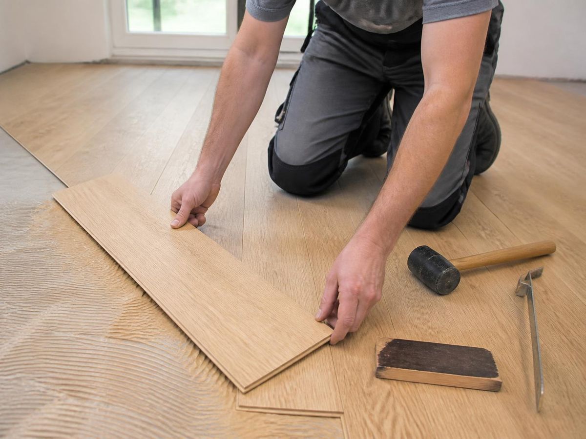 Hardwood floor installation